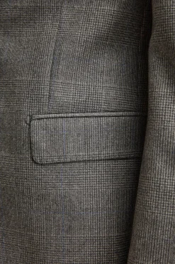 Abito Check Monopetto Regular Fit in lana Vergine - GALLES GRIGIO