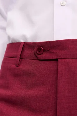 Abito Colorato Monopetto in Lana Vergine - BORDEAUX