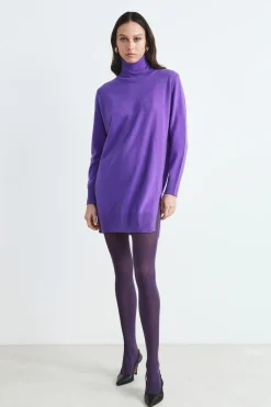 Abito dolcevita in lana - VIOLA