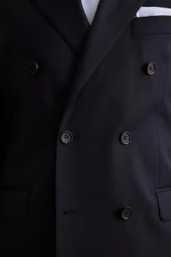 Abito Doppiopetto Elegante in Pura Lana Vergine - BLU