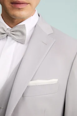 Abito Elegante Monopetto in Lana Vergine con Gilet - GRIGIO CHIARO