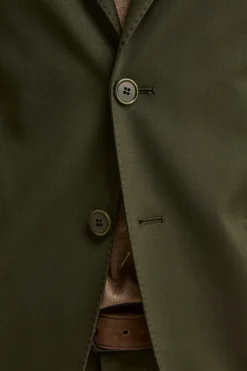 Abito Foderato Monopetto in Lana Slim Fit - VERDONE