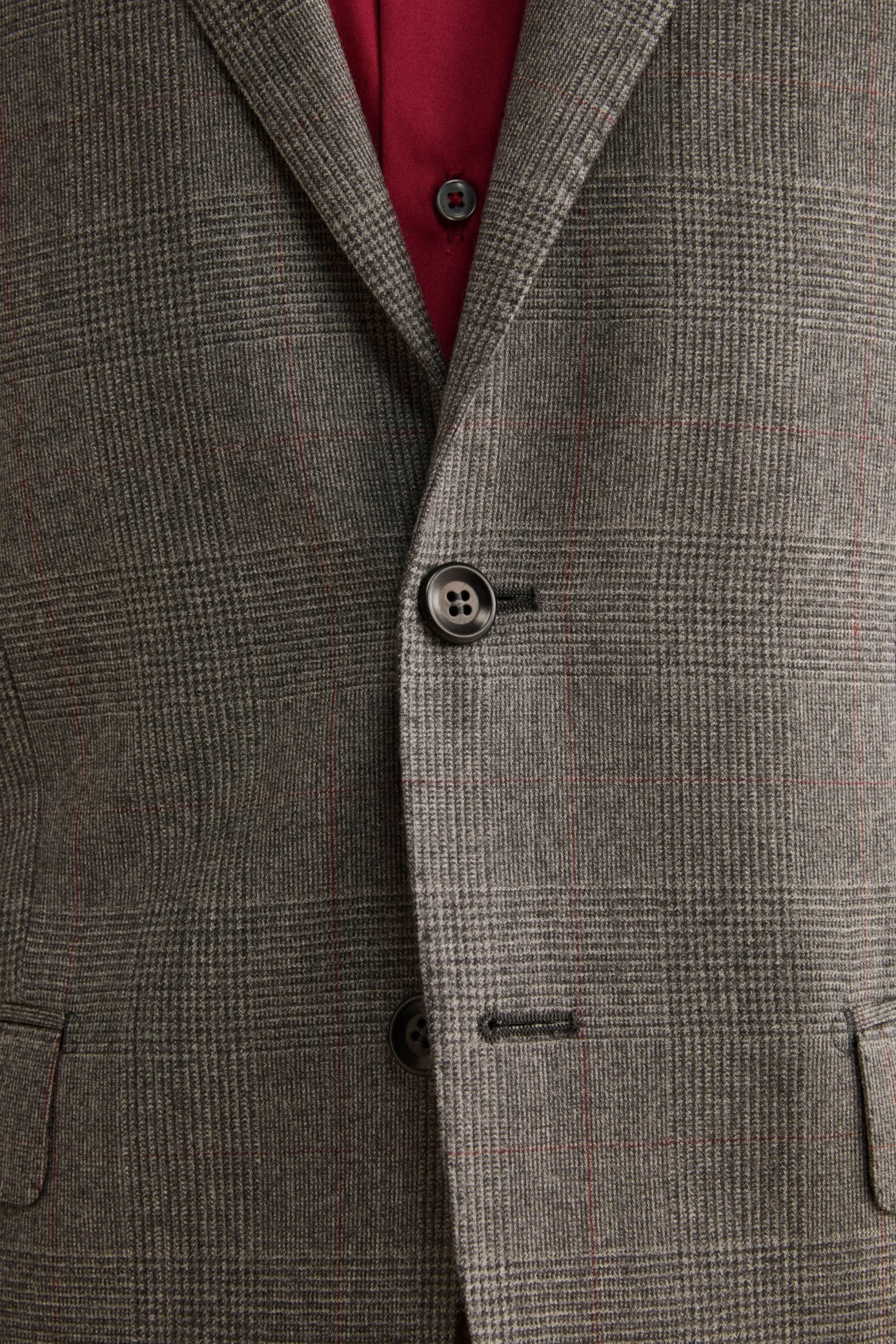 Abito Foderato Slim Fit in Lana Vergine - GALLES GRIGIO