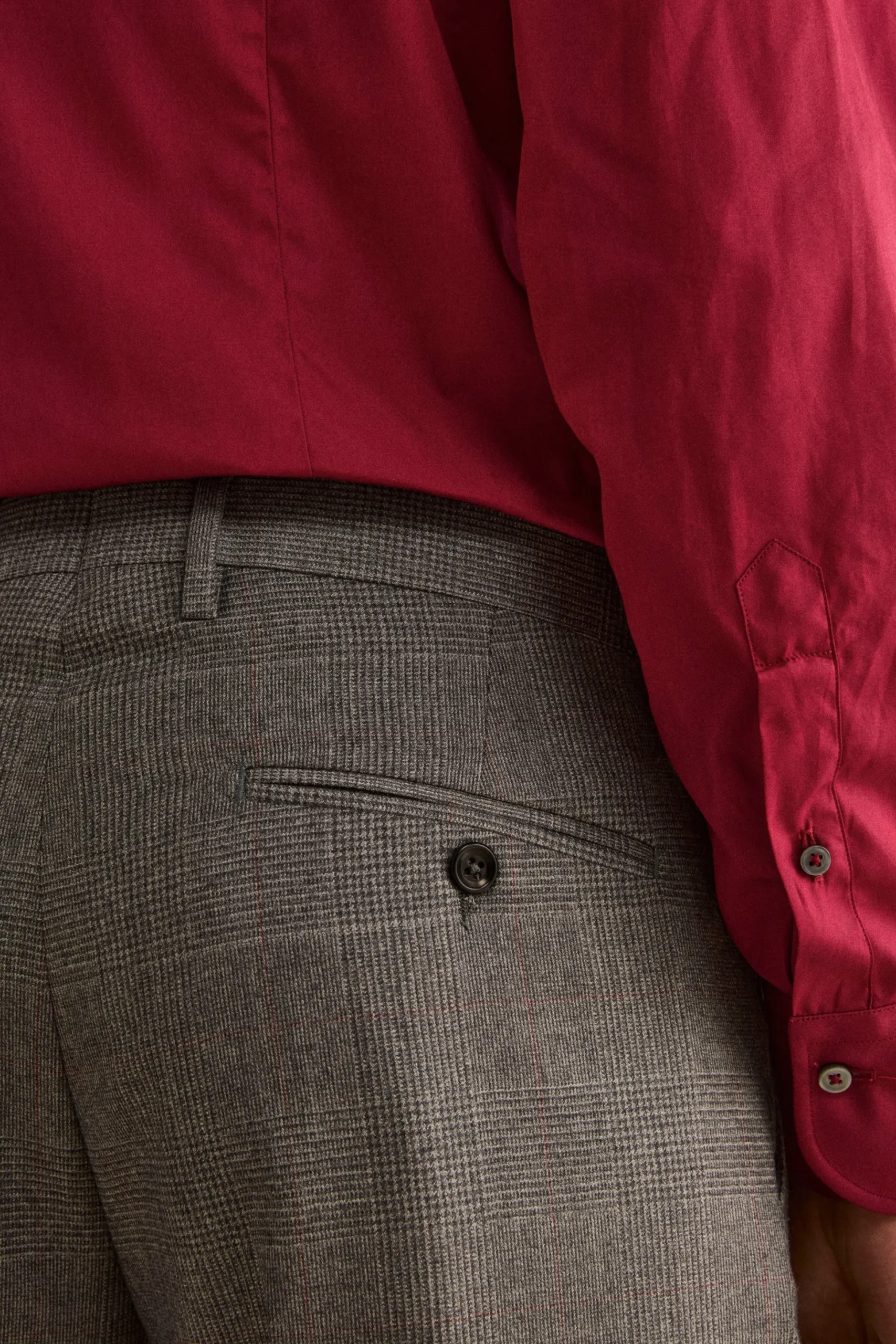 Abito Foderato Slim Fit in Lana Vergine - GALLES GRIGIO