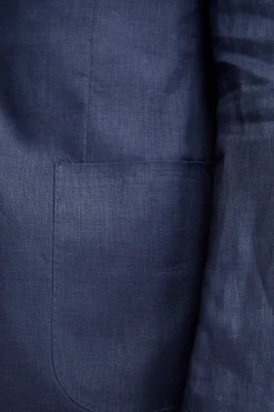 Abito in lino monopetto - BLU