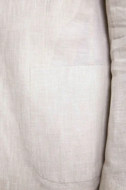 Abito in lino slim fit - BEIGE