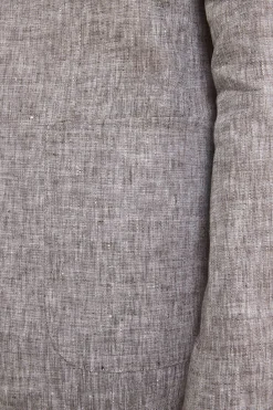 Abito in lino slim fit - MARRONE