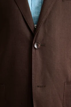 Abito Regular Fit Monopetto in Lino - T.MORO