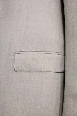 Abito Sallia Monopetto Slim Fit in Lana Vergine - GRIGIO CHIARO
