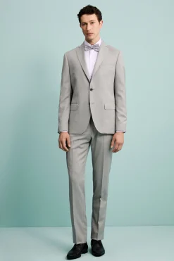Abito Sallia Monopetto Slim Fit in Lana Vergine - GRIGIO CHIARO