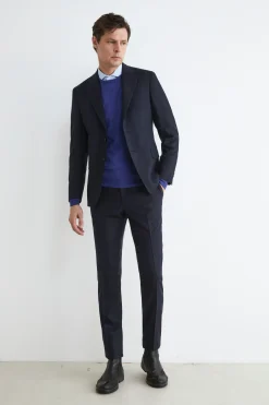 Abito slim blu invernale da uomo - BLU