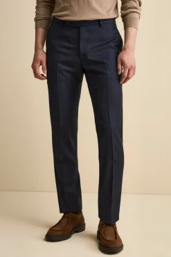 Abito Slim Fit Check Foderato in Lana Vergine - BLU QUADRI