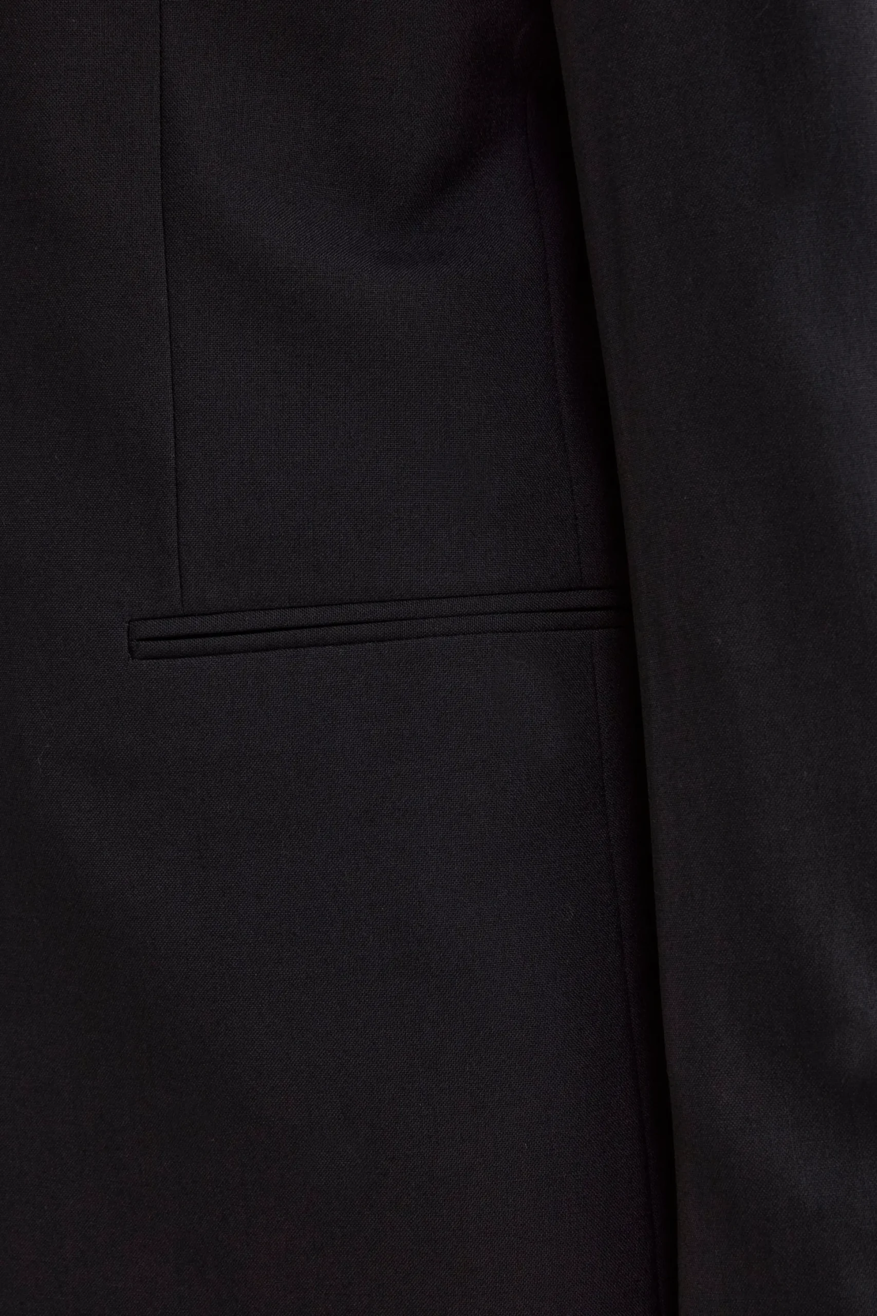 Abito Slim Fit in Lana Vergine con Revers a Lancia - BLU