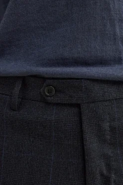 Abito Slim Fit in Lana Vergine con Revers Classico - GALLES BLU
