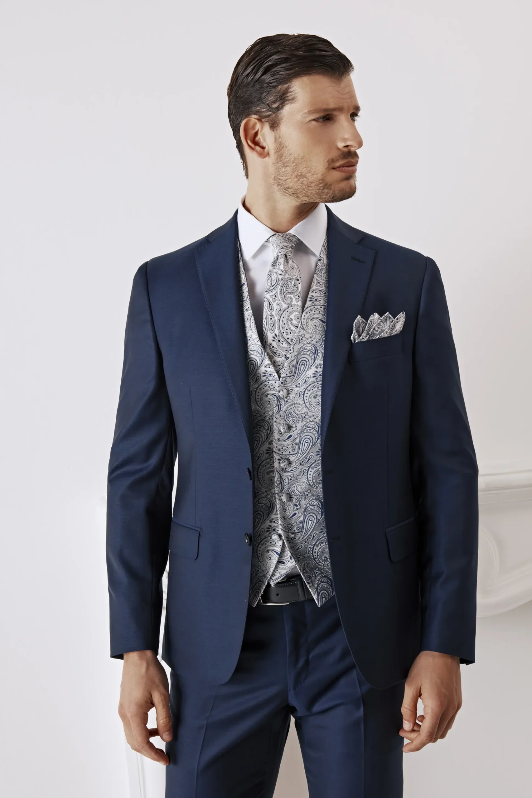 Abito slim in lana 150s - BLU