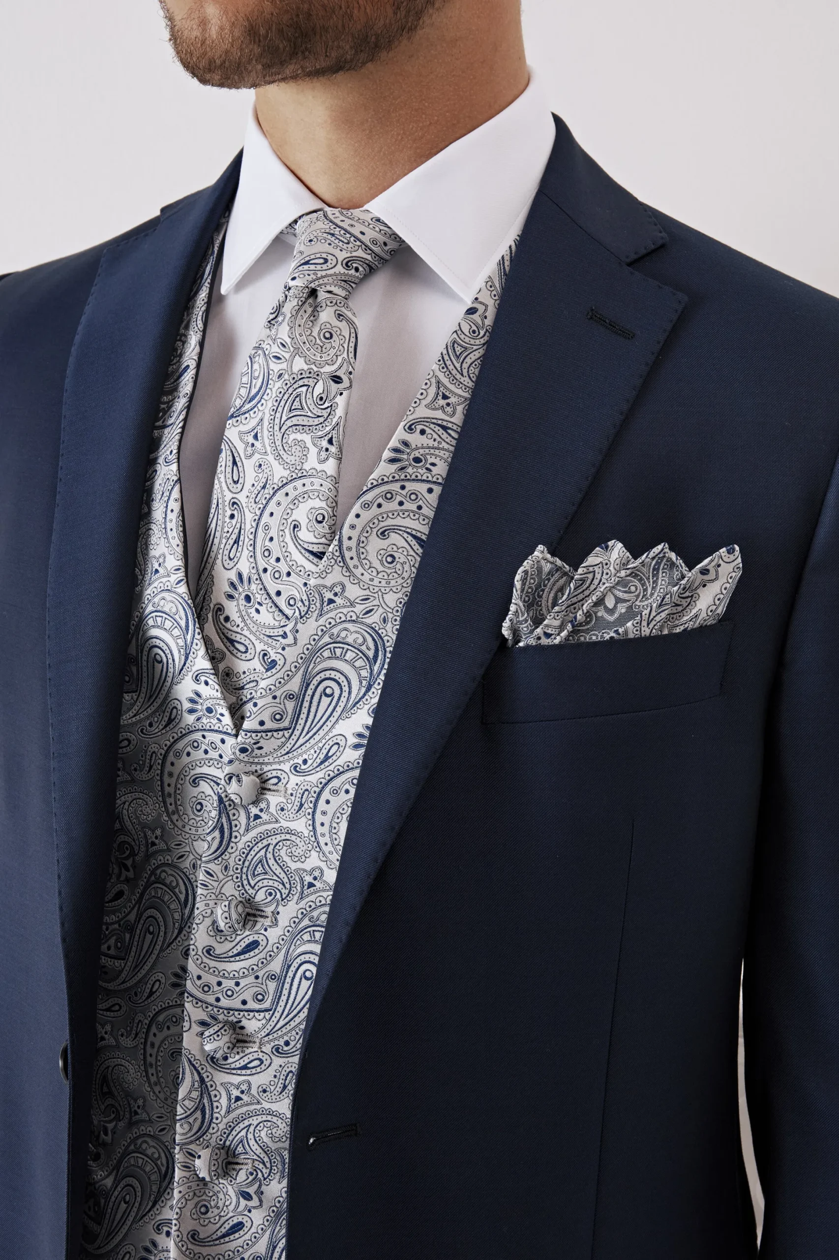 Abito slim in lana 150s - BLU
