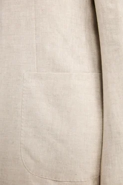 Abito Spigato Monopetto in Lino - BEIGE