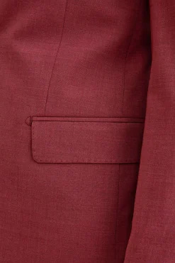 Abito Uomo Monopetto in Lino Slim Fit - BORDEAUX