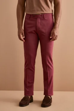 Abito Uomo Monopetto in Lino Slim Fit - BORDEAUX
