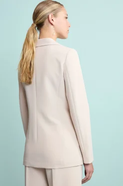 Blazer Elegante con Revers a Lancia - SABBIA