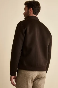 Bomber in Lana con Tasche - MARRONE