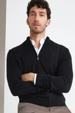 Bomber Lupetto con Zip - NERO