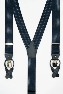 Bretelle Elasticizzate con Clip e Asole in Pelle - POIS BLU