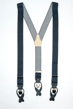 Bretelle Elasticizzate con Clip e Asole in Pelle - POIS BLU