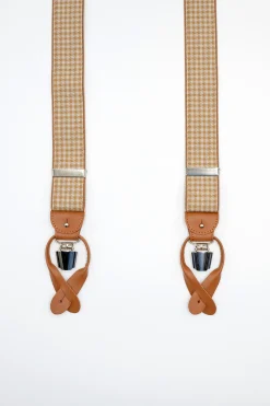 Bretelle Fantasia con Clip e Asole in Pelle - FANT. NATURALE