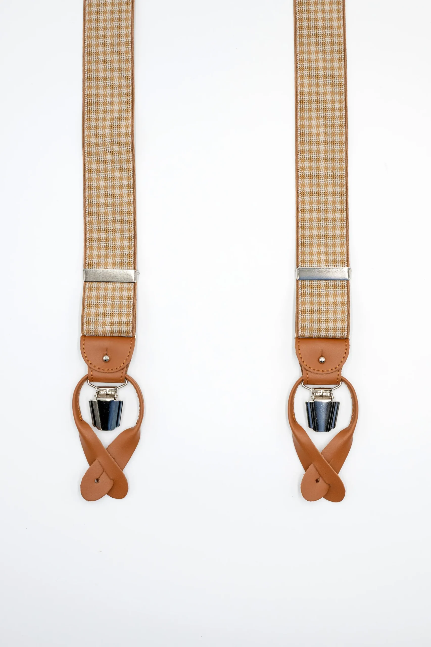 Bretelle Fantasia con Clip e Asole in Pelle - FANT. NATURALE