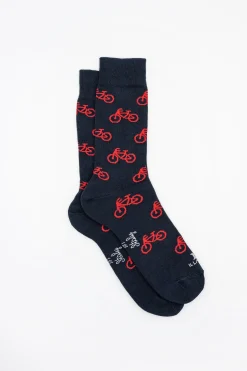 Calze Corte Fantasia Biciclette - BLU