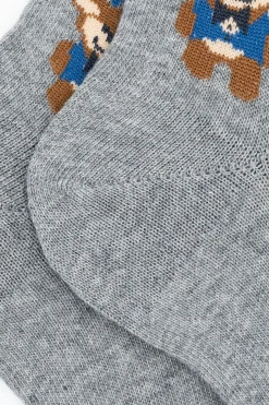 Calze Corte Fantasia Orsetti - GRIGIO CHIARO