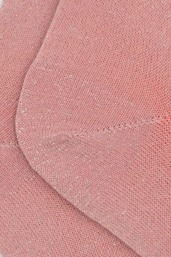Calze Corte in Cotone con Lurex - ROSA