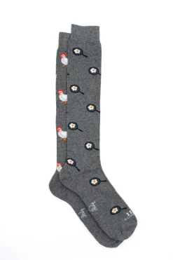 Calze Lunghe Fantasia in Cotone - GRIGIO MEDIO