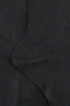 Calze Lunghe Rasate in Filo di Scozia - NERO