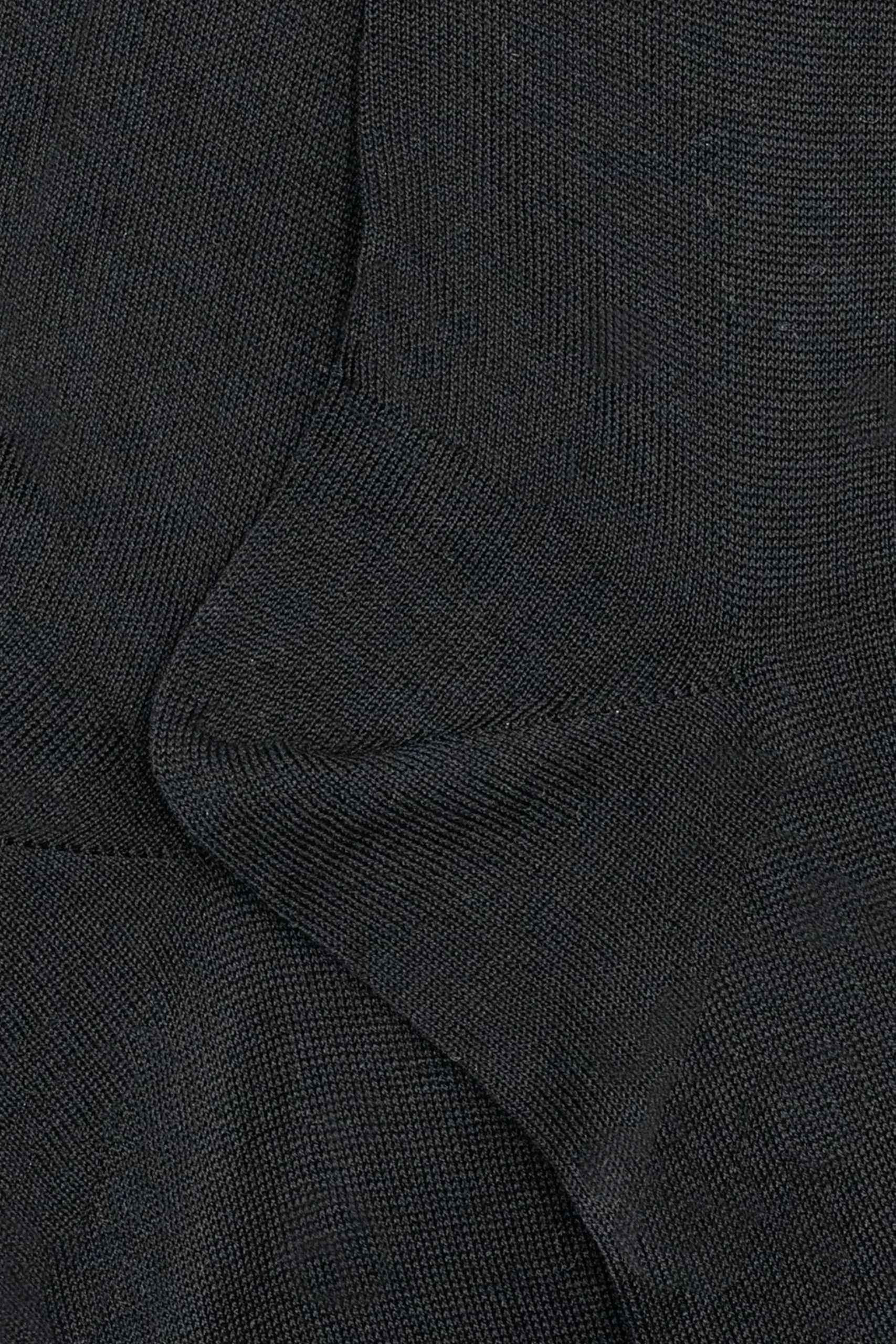 Calze Lunghe Rasate in Filo di Scozia - NERO
