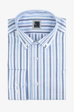 Camicia a righe button down - RIGATO BLU/AZZURRO