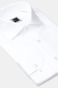 Camicia collo francese nido d’ape - BIANCO