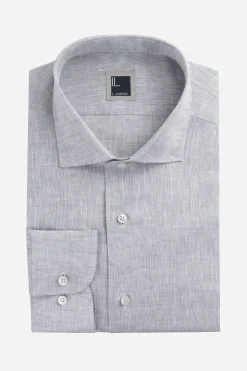 Camicia di lino da uomo - GRIGIO
