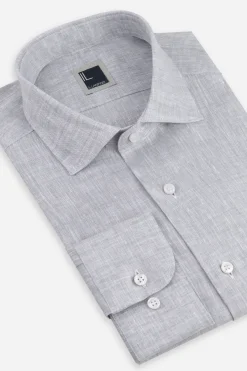 Camicia di lino da uomo - GRIGIO