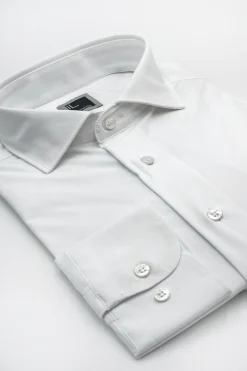 Camicia in jersey slim fit - BIANCO