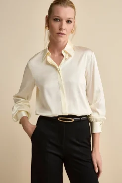 Camicia Morbida in Raso - PANNA