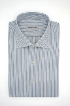 Camicia Regular Fit a Righe - RIGATO AZZURRO/BLU