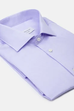 Camicia Regular Fit Collo Francese - AZZURRO
