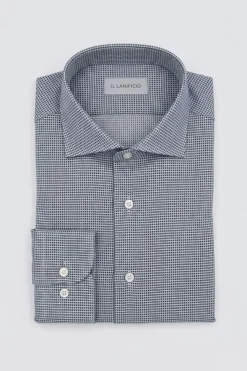 Camicia Regular Fit Microeffetto - AZZURRO MICROEFFETTO