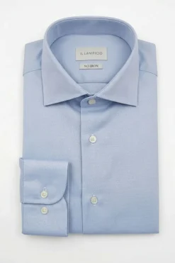 Camicia Regular No Iron Collo Francese - AZZURRO