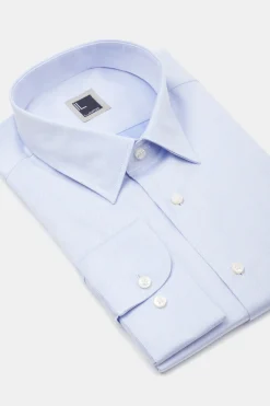 Camicia twill collo classico - AZZURRO