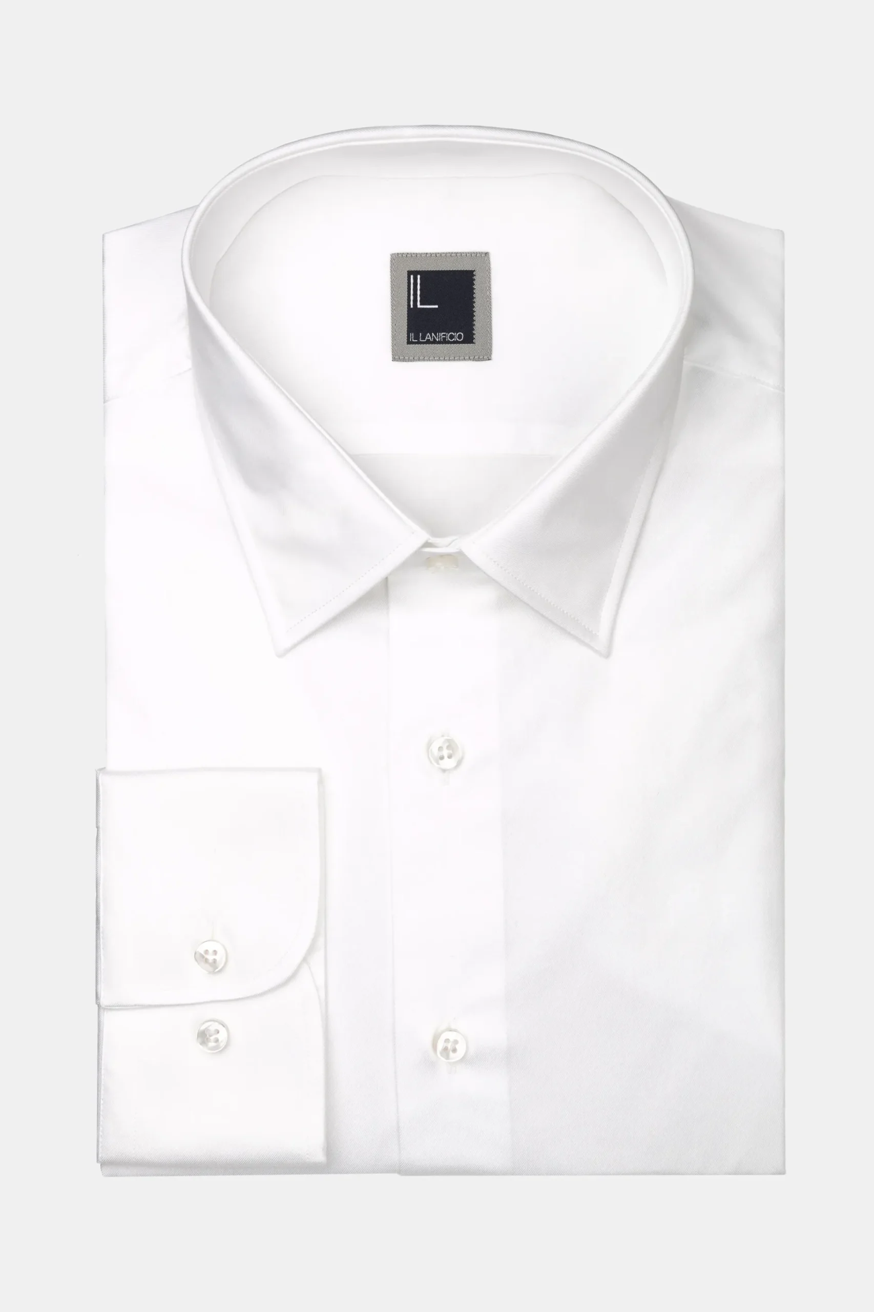 Camicia twill collo classico - BIANCO
