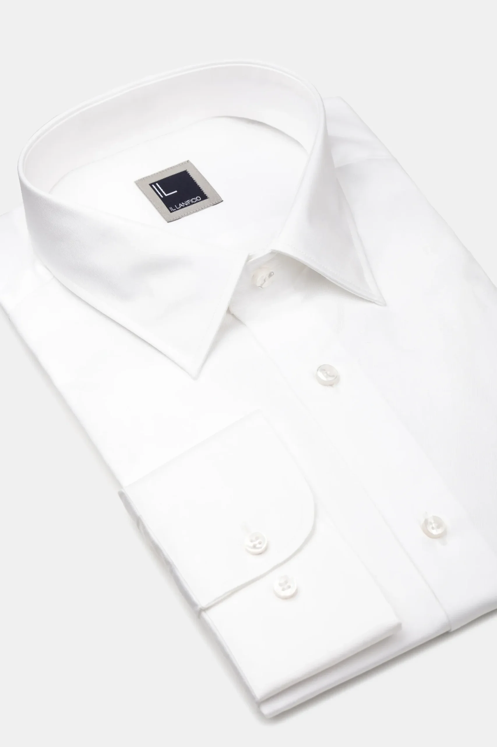 Camicia twill collo classico - BIANCO