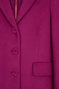 Cappotto in lana e cashmere - CICLAMINO